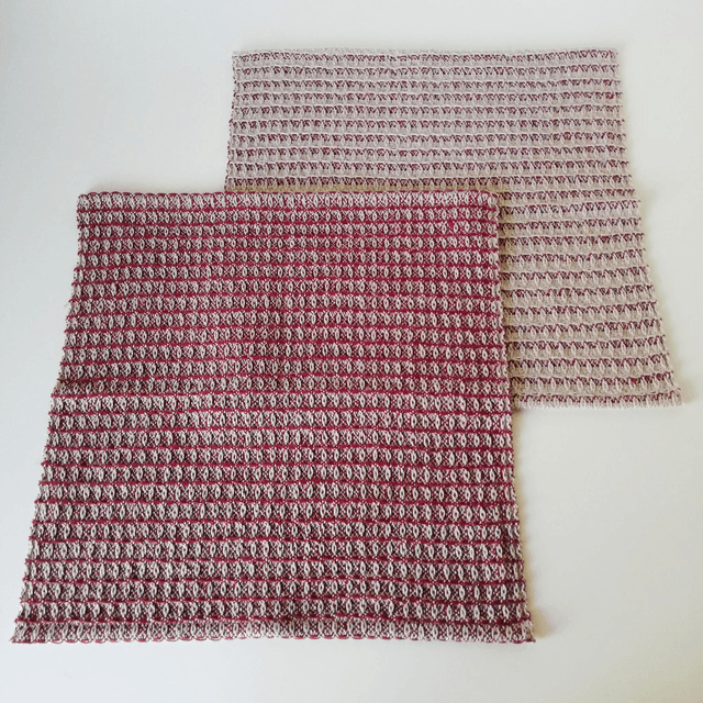 Lot de 2 lavettes en coton-lin bio tissées main - 30x30 cm