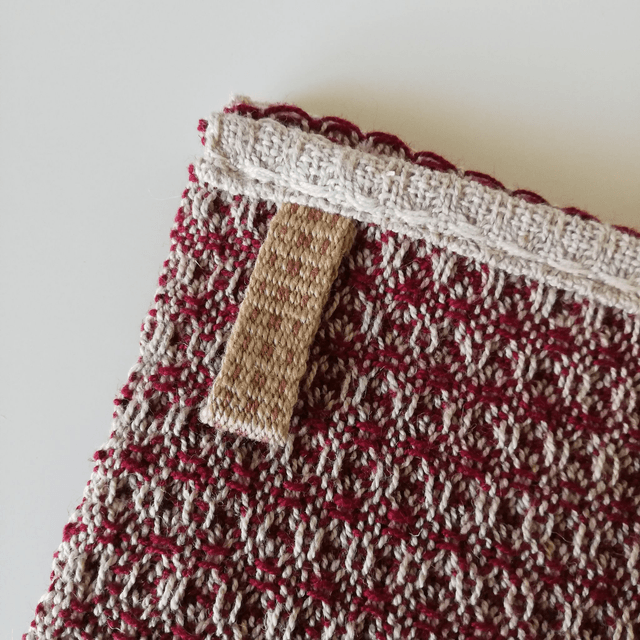 Lot de 2 lavettes en coton-lin bio tissées main - 30x30 cm