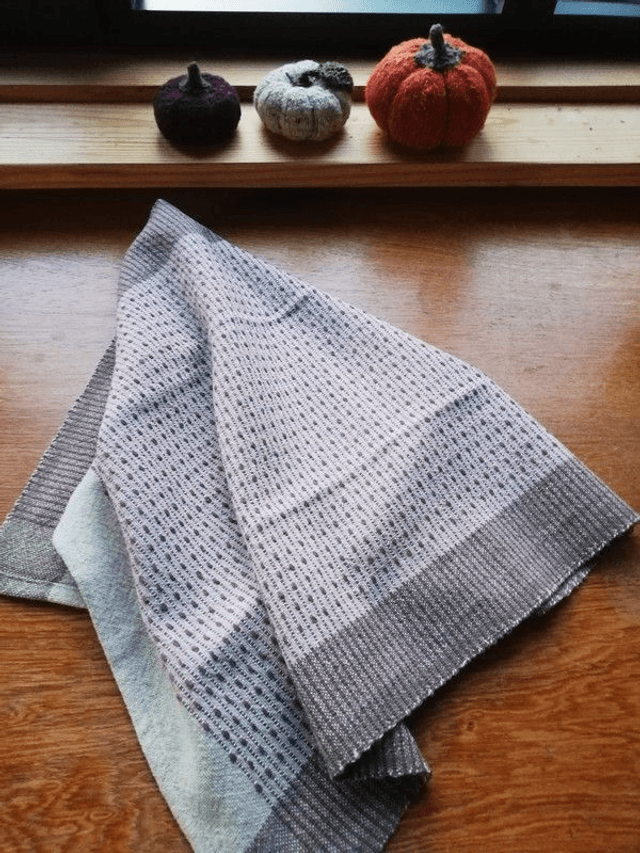 Linge à vaisselle en coton-lin bio – Tissé main