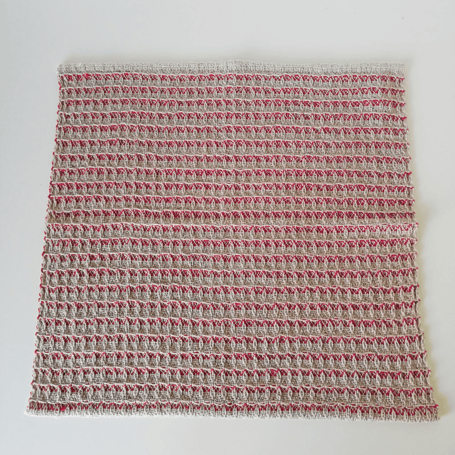 Lot de 2 lavettes en coton-lin bio tissées main - 30x30cm